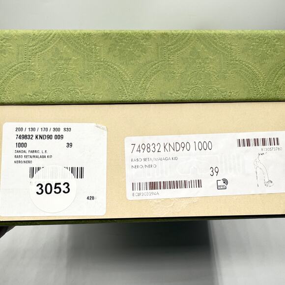 Gucci Ilse Crystal-Embellished Open Toe Satin Heel Sandals Black  EU 39 US 9 - Picture 12 of 14